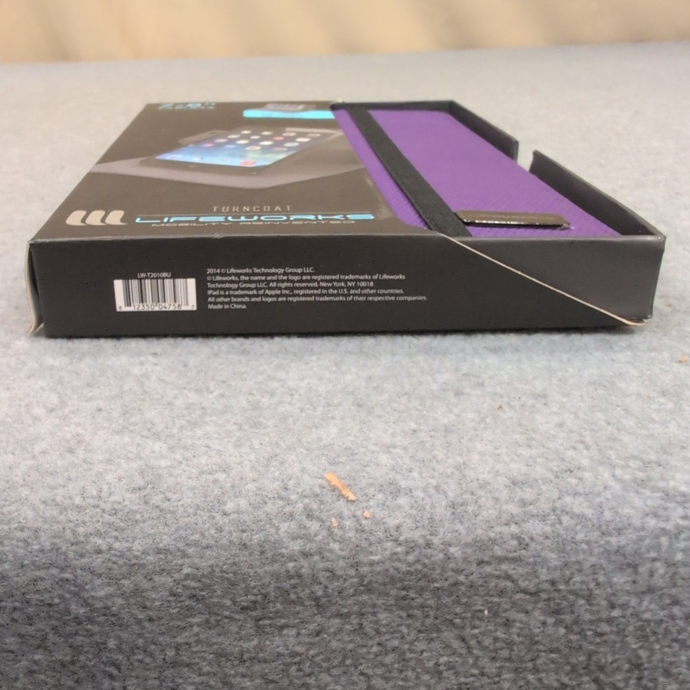 Lifeworks Turncoat Purple Universal 7-8 Inch Tablet Case 360 Swivel LW-T2010BU - Picture 3 of 3